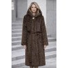 stunning full-length faux-fur coat