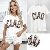 White women's short-sleeved T-shirt
