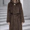stunning full-length faux-fur coat