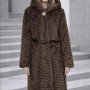 stunning full-length faux-fur coat