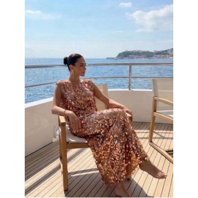 Elegant dress with seguines