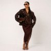sequined jacket Brown SET