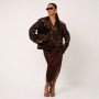 sequined jacket Brown SET