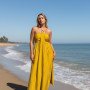 Maxi Flowy Halter Dress Yellow