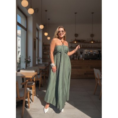 Maxi Flowy Dress Khaki