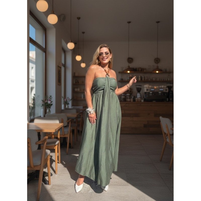 Maxi Flowy Dress Khaki