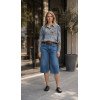 Animal Print Shirt with Denim Tones
