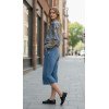 Animal Print Shirt with Denim Tones