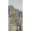 Animal Print Shirt with Denim Tones